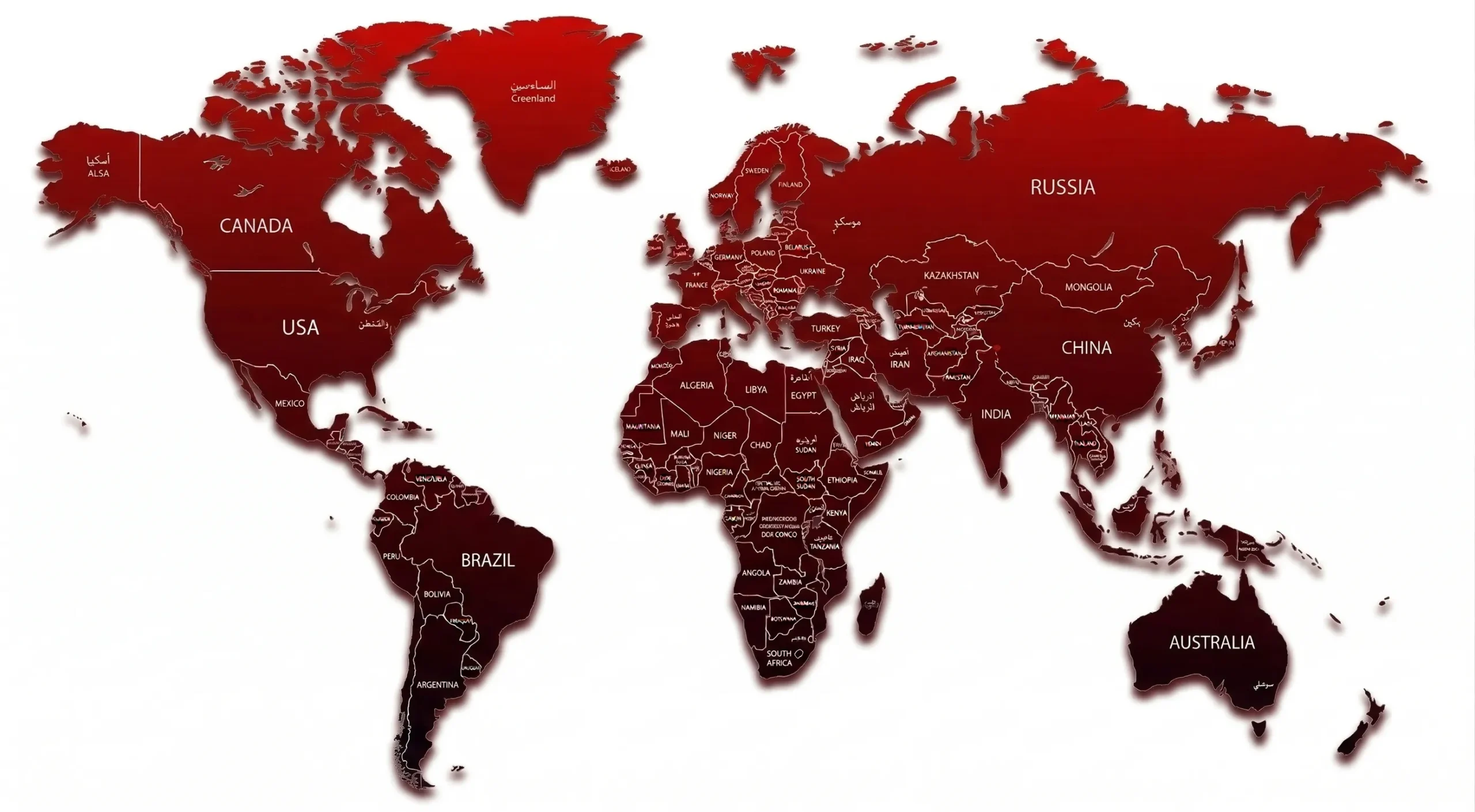 Mapa świata ilustrująca globalny zasięg kanałów dostępnych w naszej usłudze przez aplikację iptv smarters pro