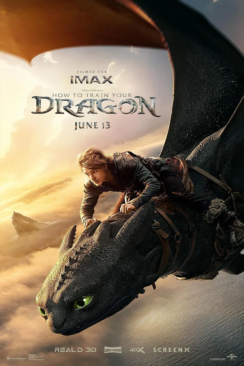 Plakat filmu familijnego Jak wytresować smoka (How to Train Your Dragon) w ofercie VOD polska telewizja iptv