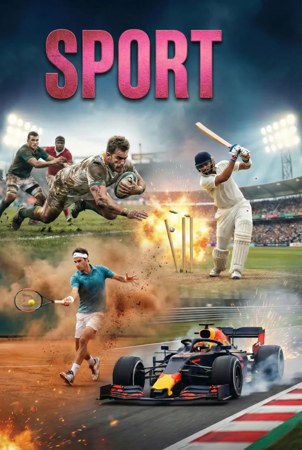 Transmisje różnych dyscyplin sportowych, w tym Formuły 1, tenisa i rugby w usłudze iptv tv