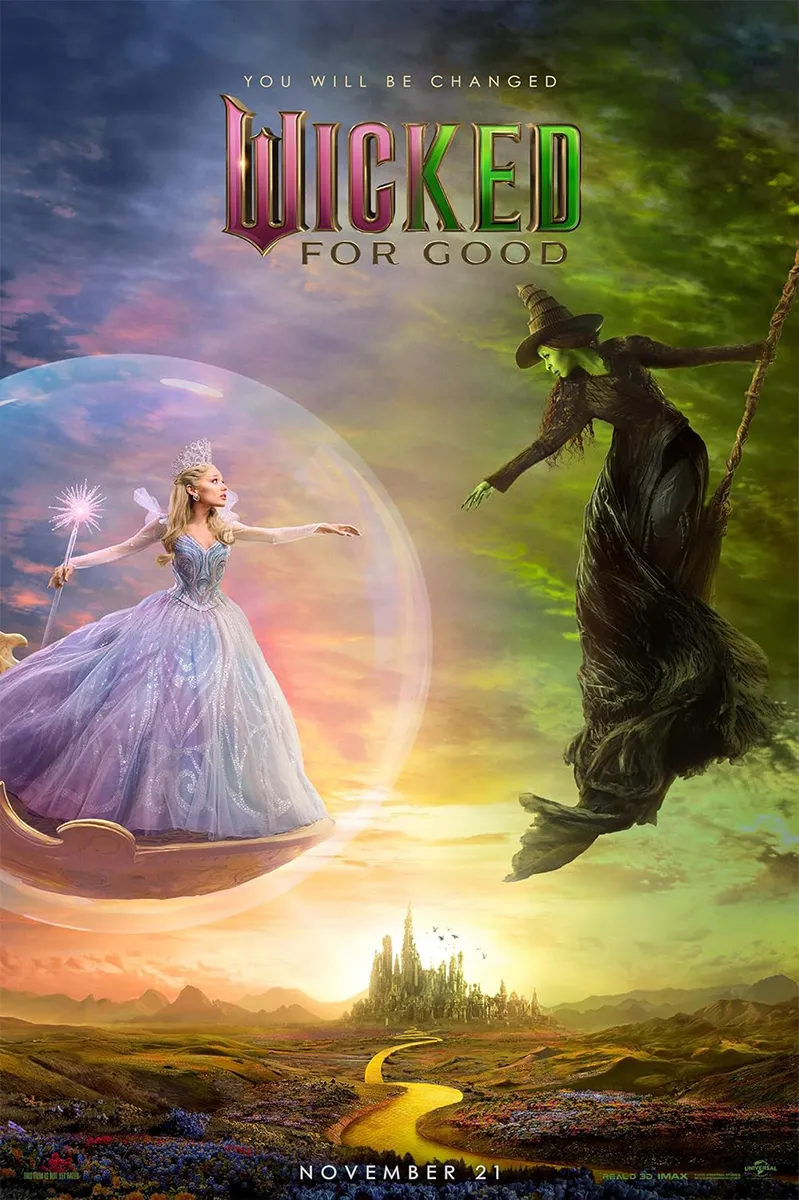 Magiczny plakat filmu muzycznego Wicked z Arianą Grande w ofercie VOD polska telewizja iptv